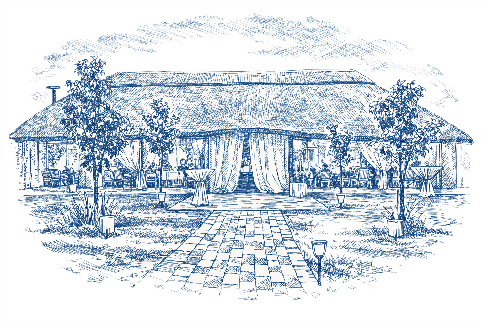 Szebedinszky Szőlőbirtok – kézrajzolt illusztráció